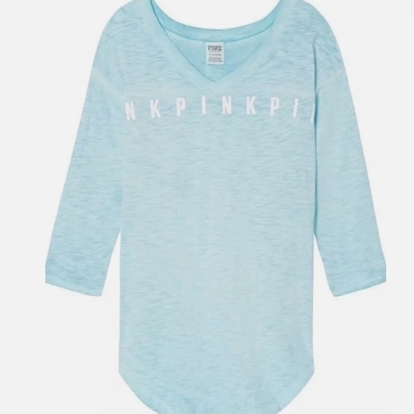 Victoria's Secret PINK Light Blue Tee - Picture 1 of 5